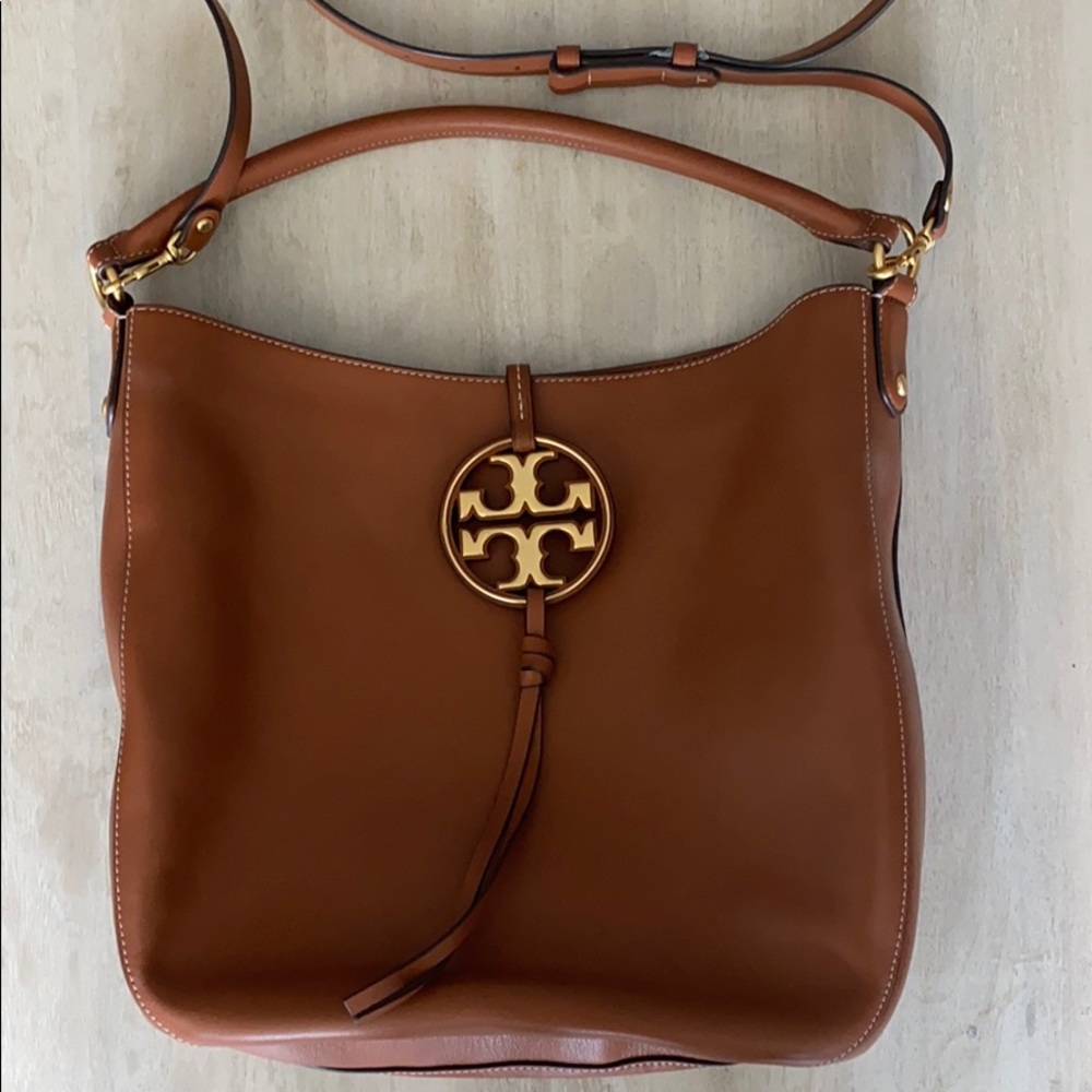 Tory Burch Miller Metal-logo Slouchy Hobo